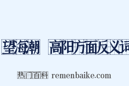 望海潮·高阳方面反义词是什么意思的图片